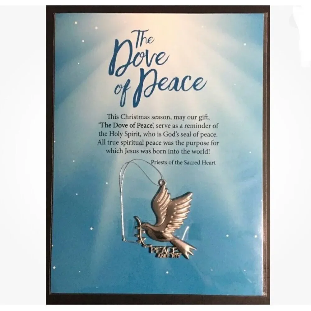 NWT Religious Christmas Ornament The Dove of Peace, Priests of the Sacred Heart